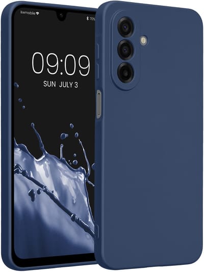 kwmobile metallic telefoonhoesje van TPU - geschikt voor Samsung Galaxy A17 4G / 5G - Flexible case voor smartphone - In metallic blauw