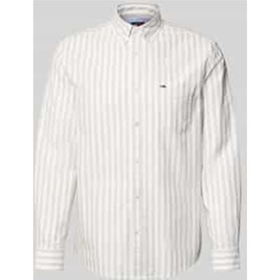Tommy Hilfiger Tjm Regular Stripe Oxford Shirt Ivy Mink Stripe Größe: L | Casual hemden Outlet | Herren