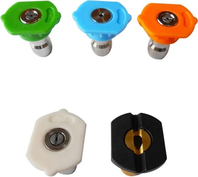 Hogedrukreiniger Mondstukken - Sproeikoppen Set - Diverse Reiniging - 5 Sproeihoeken - 1/4 Inch - Multi