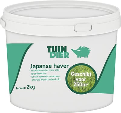 Japanse haver | Groenbemester | Geschikt voor moestuin | 3 jaar kiemkracht door handige bewaaremmer | 2 kilogram | 2.000 gram |