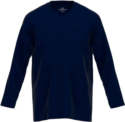 Gotzburg heren pyjama T-shirt lange mouw met V-hals (1-pack) - donkerblauw