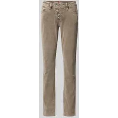 Slim fit corduroy broek van katoenmix
