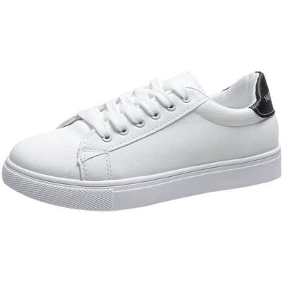 Kleine Witte Schoenen Kinderen Lente en Herfst Nieuw Ins Trendy Straatveiling Dikke Zool Veelzijdig Zacht Leer Casual Schoenen 40 zwart