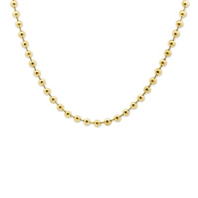 CO88 Collection Ballenketting – 8CN-26518 – Goudkleurig – Roestvrij Staal – 6 mm Ballen – Verstelbaar 40 + 10 cm