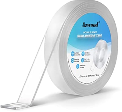 Extra sterk dubbelzijdig plakband - Transparante multifunctionele tape voor huis en kantoor (1,5 mm x 2 cm x 3 m)