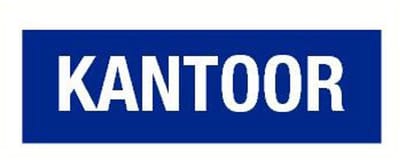 Kantoor tekstbord - kunststof 200 x 75 mm