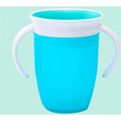 Magische Babybekers Kunnen Worden Omgedraaid Baby Leren Drinkbeker Lekkend Kinder Waterbeker Fles 240ml Bekers Leren Beker Babybeker blauw