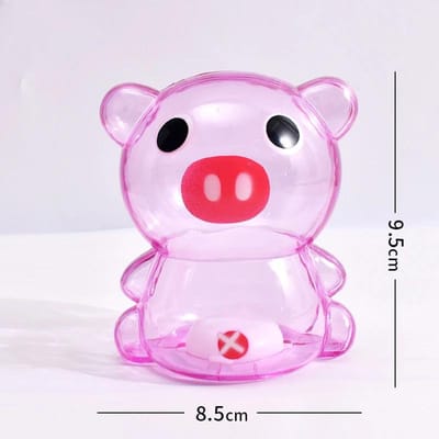Transparante Plastic Creatieve Cartoon Spaarpot Woonkamer Decoratie Kinderspeelgoed Cadeau Spaarpot Decoratieve Huisdecoratie pink