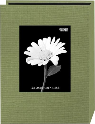 Fotoalbum - Fotoboek - Foto's Opbergen - Stoffen Frame Cover - 24 Foto's 5x7 inch - Saliegroen