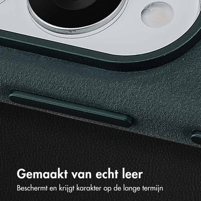 Accezz Hoesje - Geschikt voor Samsung Galaxy S25 Edge - Vintage Leather met Magnetische Ring Backcover - Smokey Green