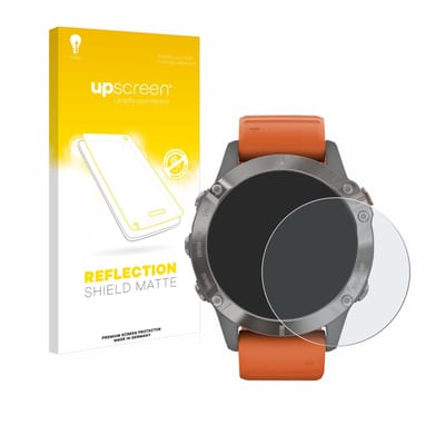 upscreen - Screenprotector voor Garmin Fenix 6 Pro Solar - Folie Beschermfolie anti glare matte