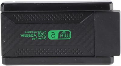 Netwerkadapter WiFi Dongle - Draadloze Adapter - Snelle Internetverbinding - Dubbele Antenne Technologie - 1300 Mbps - Zwart