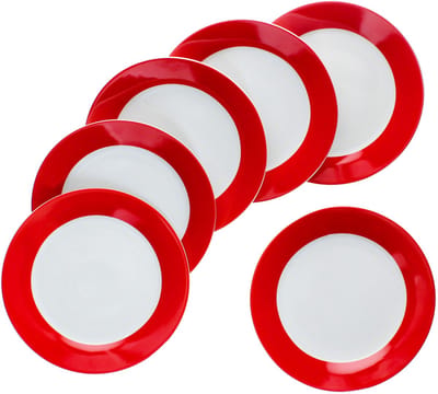 MamboCat MamboCat Set van 6 Variant taartborden ROOD