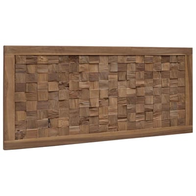 vidaXL - Bed - Hoofdbord - Naturel - Massief - Teakhout