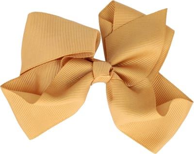 Haarsoires Haarspeld Duckklem 10cm – Strik van Stof – Lichtbruin - Sterke Haarclip voor Styling & Dagelijks Gebruik - Hair Clip - Decoratieve Haaraccessoire