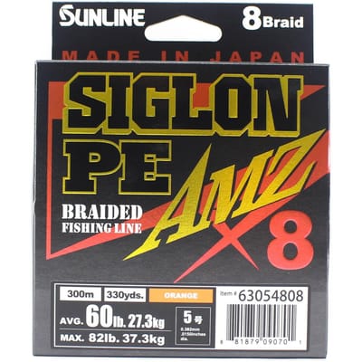 Sunline PE Line X8 Siglon AMZ 300m PE 5 60LB Oranje (0701)