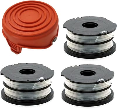 Trimmer Spoel Deksel - Grasmaaier Spoel - Onkruid Verwijderen - Automatische Draadaanvoer - 3 Spoelen - Zwart