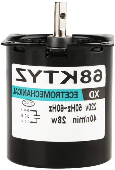 Synchronous motor 68KTYZ voor turntable en rotisserie - 220V, 28W, laag toerental, hoog koppel, CW/CCW, 5-80 RPM