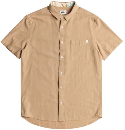 Quiksilver Time Box Overhemd Met Korte Mouwen Beige XS Man