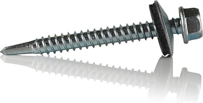 Industriële M6 Zelfboorschroeven | 150 stuks | 6,3 x 50 mm | Zeskantige Schroeven met Sluitringen voor Metalen Platen