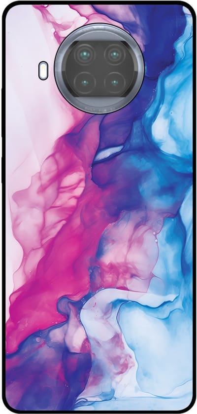 Smartphonica Telefoonhoesje Geschikt voor Xiaomi Mi 10T Lite met Roze Blauw Marmer Opdruk - TPU Backcover Case Rose Blue Marble Design geschikt voor Xiaomi Mi 10T Lite