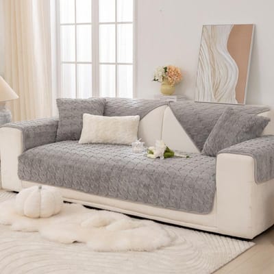 Pluche Duizend Vogel Raster Sofa Mat Antislip Bankhoes All-season Universele Bankhoes Woonkamer Verdikking Bankhoes Decor 70x70cm 1pcs