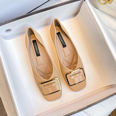 Enkelschoenen Zacht Leer Dames Lente Nieuwe Damesschoenen Alles-match Grote Maat Damesschoenen Strik Bovenkleding Platte Schoenen Dames 43