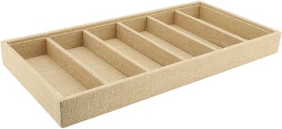 Allecto Plus - Opbergdoos met 6 Vakken voor Zonnebrillen en Sieraden - Synthetisch Hout - Makkelijk schoon te maken - Bril- Horloge- en Sieraden Display