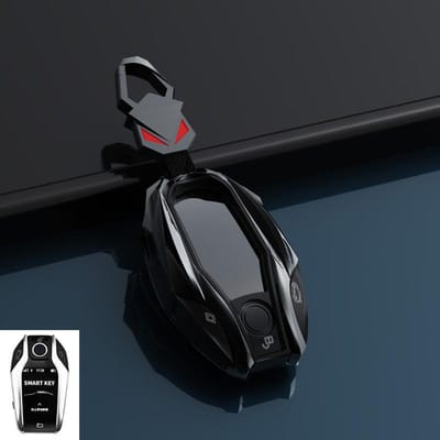 Zinklegering Afstandsbediening Start Slimme Auto Display Sleutelhoes Cover Shell Huid Voor Bmw 5 7 Serie X3 X4 X5 X7 G30 G31 G11 G12 G01 Gt 730Li gray