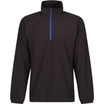 Regatta Heren Navigate Half Zip Fleece (Zwart/Nieuw Royal)