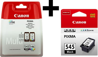 Canon PG-545 + CL-546 - Inktcartridge - Origineel - Standaard capaciteit - Kleur en Zwart 2x + Retourzakje