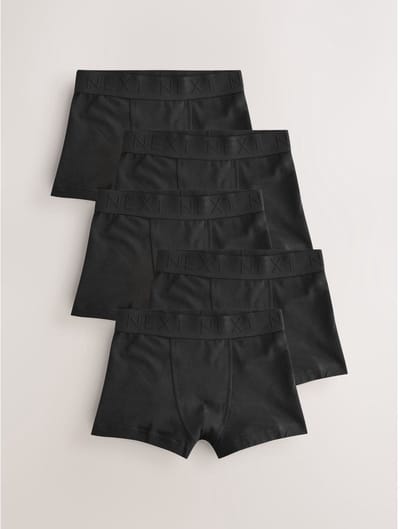Next - Jongens - Set van 5 boxershorts - Zwart