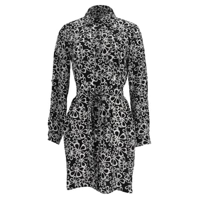Diane Von Furstenberg mini-jurk met print in zwarte zijde
