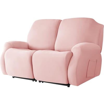 Effen Kleur Fauteuil Sofahoes Stretch Fauteuils Hoes Voor Woonkamer Dikke Zachte Fauteuilhoezen 4 Stuks Voor Thuisdecoratie 2 Seater roze