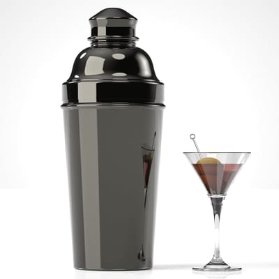 Unyqoos® Grote roestvrijstalen cocktailshaker met zeef voor feesten en evenementen