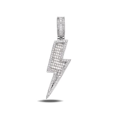 Juwelier Zwartevalk zilveren (gerhodineerd) bliksem hanger - 24.262
