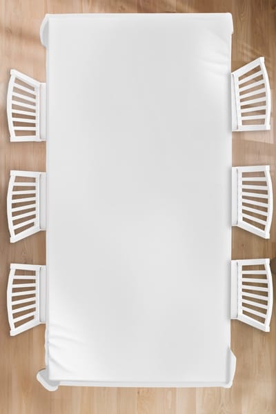 Tafelkleed - Tafellaken - 150x300 cm - Wit - Kleuren - Neutraal - Binnen en Buiten