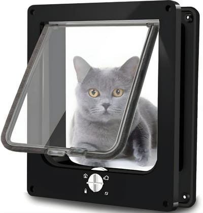 AHD® Kattenluik - Kattenluik Binnendeur - Kattenluiken - Zwart - 18cm x 5cm x 5cm