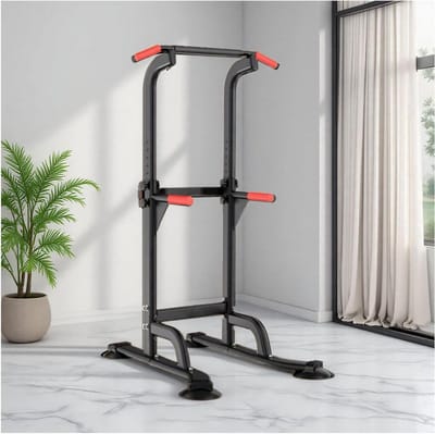 Krachtstation - Fitnessstation - Kracht Training - Verstelbare Hoogte - 165-210 cm - Rood