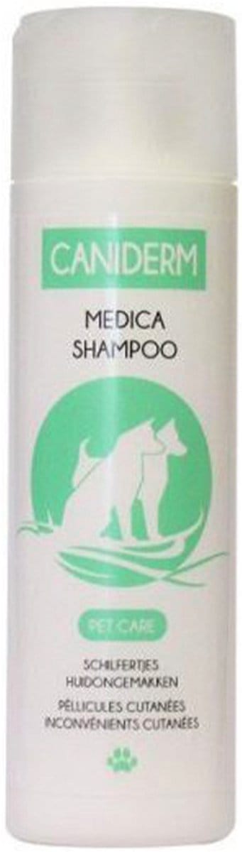 Caniderm shampoo voor honden 220 ml pet care medica shampoo schilfertjes - huidongemakken - ook voor honden met gezonde vacht - etherische olien van tea trea olie