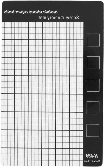 Magnetische Schroefmat - Repareer Kussen - Elektronica Reparatie - Grid Ontwerp - 14.5 x 9 cm - Grijs