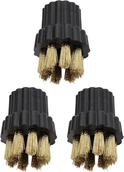 Allecto Plus - Huishoudelijke apparaten reiniging stoommotor spuitpistool - 3 stuks met koperen draad borstel - compatibel met stoommotor X5 - M8 interface.