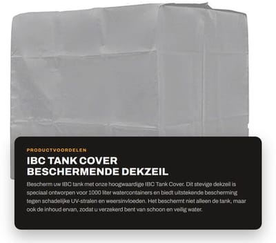Dailygoods- IBC Tank Cover UV-bescherming - Waterdichte Deksel - Antidust - Antivries - 1000 Liter - Duurzaam 210D Stof - Tankbescherming