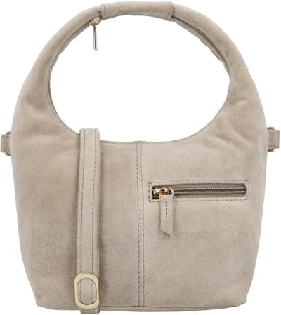Charm London Sevilla Crossbodytas - Suede - Schoudertas - Verstelbare en Afneembare Schouderband - Telefoonvak - Dames - Handtas - Leer - Leren Dames Tas - Zand