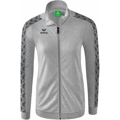 Erima Essential Team Tracktop Jack Dames - Licht Grey Melange / Slate Grey | Maat: 36
