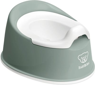 Diepgroene en witte Smart Potty met anti-slip - ideaal voor zindelijkheidstraining.