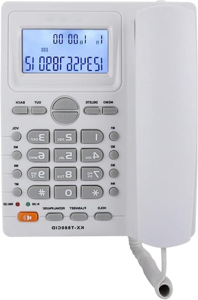 Vaste Telefoon - Bureau Telefoon - Thuis Bellen - Grote Knoppen - 22 cm - Wit