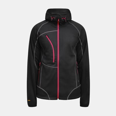 Jobman 5152 Hoodie 65515253 - Zwart/Rood - XS