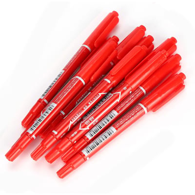 10 stuks Sneldrogende Marker Dubbelzijdig Kunst Tekenen Schrijven Gekleurde Marker Set(Rood ) rood