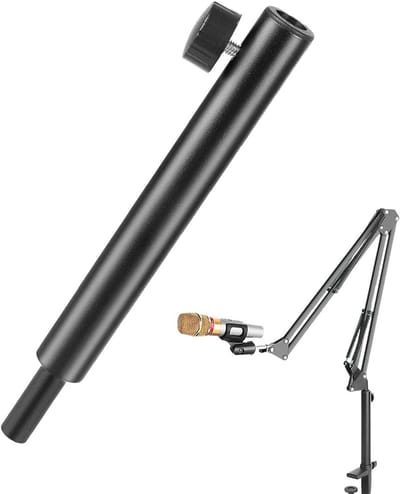 Microfoon Verlengbuis - Microfoon Statief Accessoire - Podcast Opname - Anti-wobble Stabiliteit - 16 cm - Enkel kenmerk